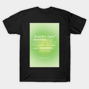 Positive Affirmation Green Aura Y2K T-Shirt